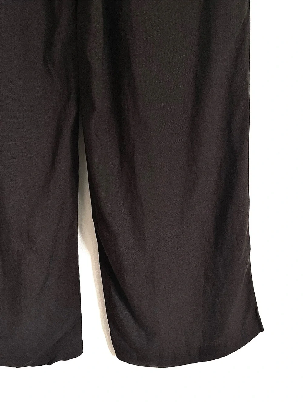H&M Linen Blend Pants Relaxed Fit Drawstring Waist Size S NWT Minimalist Capsule